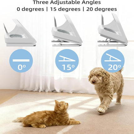 Adjustable Stand for Automatic Microchip Cat Pet Feeder, 0-20° Adjustable Angle, Reduces Joint Fatigue and Promotes Better Digestion for Pets, Easy to Install