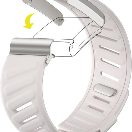 Comfort Durable Silicone Wristband Compatible with WHOOP 4.0 Band, Soft Silicone Sports Loop Strap for Men & Women, with U Shapped Connector