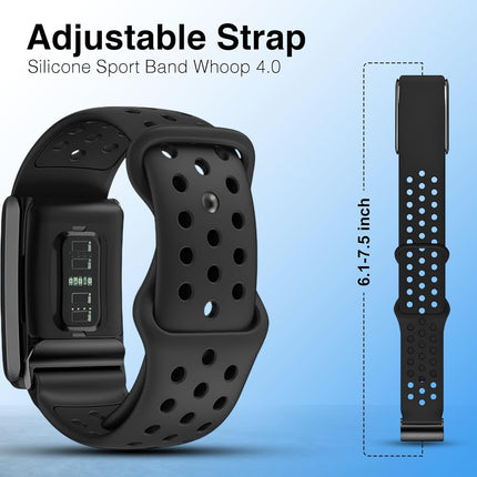 Silicone Replacement Band Compatible with WHOOP 4.0 – Adjtable Sport Strap for WHOOP Fitness Tracker – Breathable, Durable, Comfortable