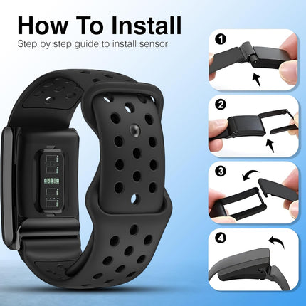 Silicone Replacement Band Compatible with WHOOP 4.0 – Adjtable Sport Strap for WHOOP Fitness Tracker – Breathable, Durable, Comfortable