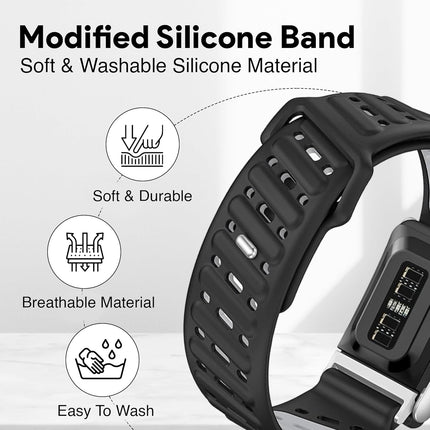 Modified Silicone Sport Replacement Band Compatible with WHOOP 5.0, One, Peak, and Life Fitness Tracker – Breathable, Durable & Comfortable | Not for Whoop Gen 4