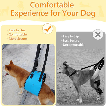Dog Lift Harness Dog Sling for Large Dogs, Portable Dog Carrier Sling for Back Legs, Ajtable Hip Support Harness for Weak Rear Leg, Assist Senior Disabled Joint Injuried and After ACL