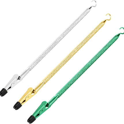 Bracelet Helper Tool with Hook - Fastener Helper Tool for Bracelet, Necklace, Jewelry, Watch - Silver, Gold, Emerald, Bundle