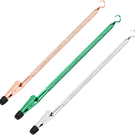 Bracelet Helper Tool with Hook - Fastener Helper Tool for Bracelet, Necklace, Jewelry, Watch - Rose, Emerald, Silver, Bundle