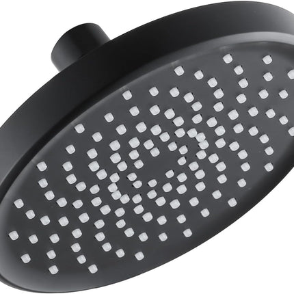 Shower Head High Pressure Rain, Luxury Bathroom Showerhead with Adjustable Angles, Anti-Clogging Silicone Nozzles - 6 Inch Round, Matte Black