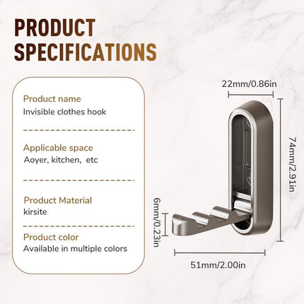 Folding Coat Hooks,Retractable Wall Closet Hooks,Heavy Duty Hook Bathroom Towel Hooks Robe Hooks Wall Mounted for Hanging Coat Towels Clothes (Brown)