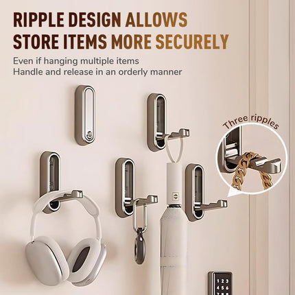 Folding Coat Hooks,Retractable Wall Closet Hooks,Heavy Duty Hook Bathroom Towel Hooks Robe Hooks Wall Mounted for Hanging Coat Towels Clothes (Brown)