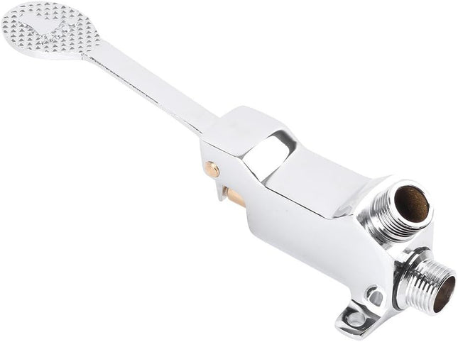 Single Foot Pedal Water Valve Copper Bathroom Faucet for Basin Water Tap Floor Mount Single Pedal Valve