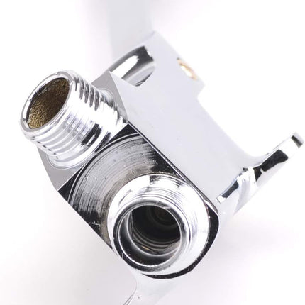 Single Foot Pedal Water Valve Copper Bathroom Faucet for Basin Water Tap Floor Mount Single Pedal Valve Silver