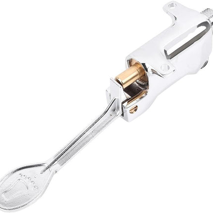 Single Foot Pedal Water Valve Copper Bathroom Faucet for Basin Water Tap Floor Mount Single Pedal Valve Silver