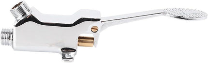 Single Foot Pedal Water Valve Copper Bathroom Faucet for Basin Water Tap Floor Mount Single Pedal Valve Silver