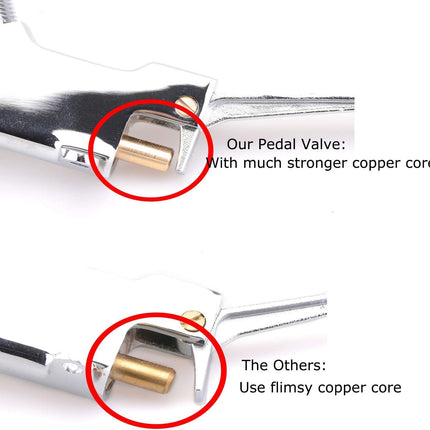 Single Foot Pedal Water Valve Copper Bathroom Faucet for Basin Water Tap Floor Mount Single Pedal Valve Silver