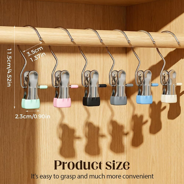 Space-Saving Clothespin Hat Pants Storage Hanging Travel Hook Stainless Steel Boot Hangers Clips Boot – product detail