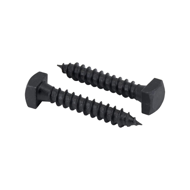 Rustic Square Lag Screws Ruspert Weatherproof Coating Black Exterior Lag Bolts 1/4 x 1 1/2-Inch (Pack of 25)
