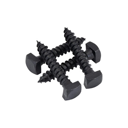 Rustic Square Lag Screws, Ruspert Weatherproof Coating, Black Exterior Lag Bolts, 1/4 x 1 1/2-Inch, (Pack of 25)