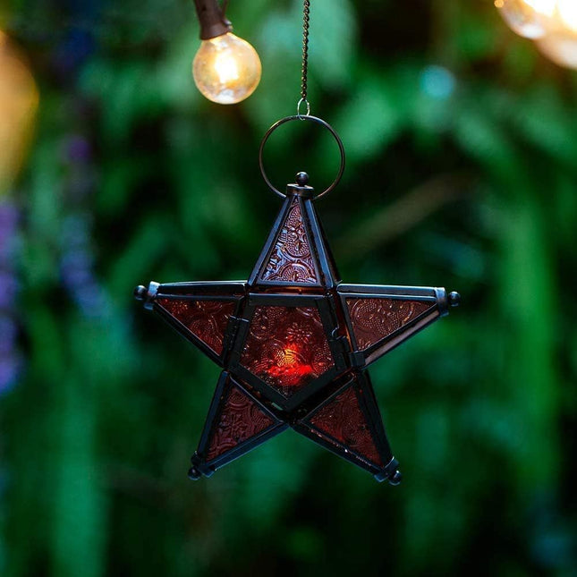 Glass Star Lantern Hanging Ornaments – product detail