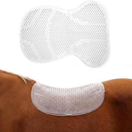 Non Slip Gel Saddle Pad for Horse TPE Half Pad for Back Breathable Provide Ample Cushioning for Injury Prevention and Pressure Relief for Western Horse Under Saddle Dressage Jumping Training