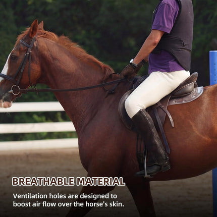 Non Slip Gel Saddle Pad for Horse TPE Half Pad for Back Breathable Provide Ample Cushioning for Injury Prevention and Pressure Relief for Western Horse Under Saddle Dressage Jumping Training