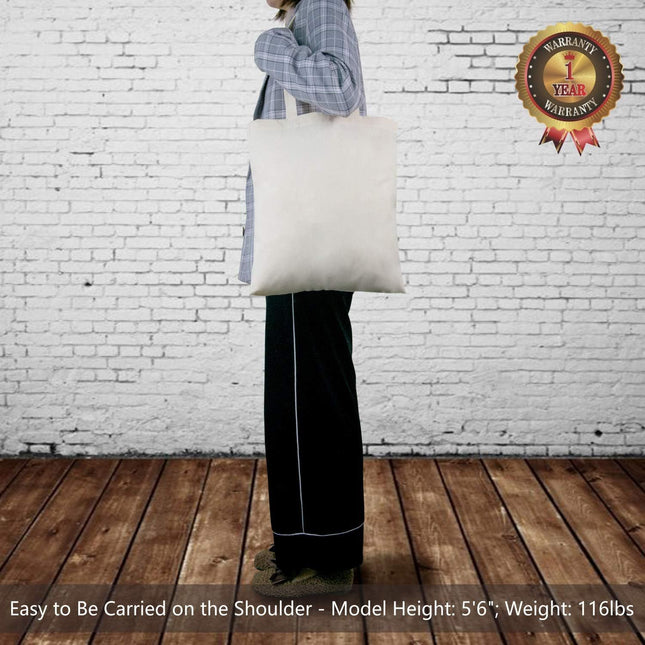 12-Pack Economical 16 x15 Cotton Tote Bags Lightweight Medium Reusable Grocery Shopping Cloth – product detail