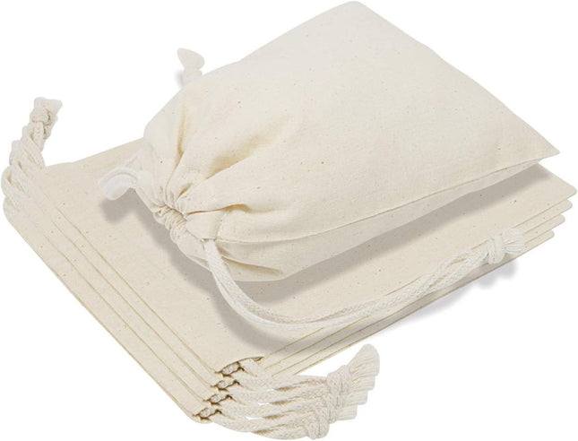 10-Pack 10 x 12 Reusable Produce Bags Muslin Bags with Drawstrings for Shopping & Storage