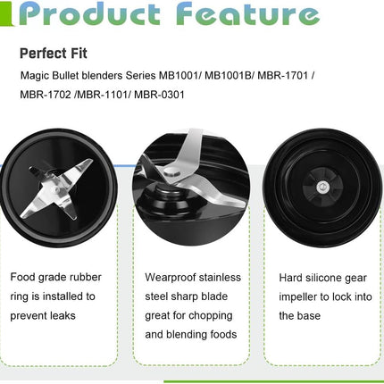 2 Pack Replacement Blender Cups set for magic bullet ，22oz Tall Cup with Flip Top To-Go Lid，16oz Replacement Cup with Cross Blade Replacement Parts Compatible with 250W Magic Bullet MB1001