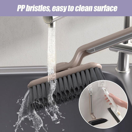 Multi-Function Rotating Crevice Cleaning Brush, 360° Rotating No Dead Corners Crevice Gap Brush Hard Bristle Crevice Gap Cleaning Brush, Household Cleaning Tool for Kitchen Bathroom (2, Purple)