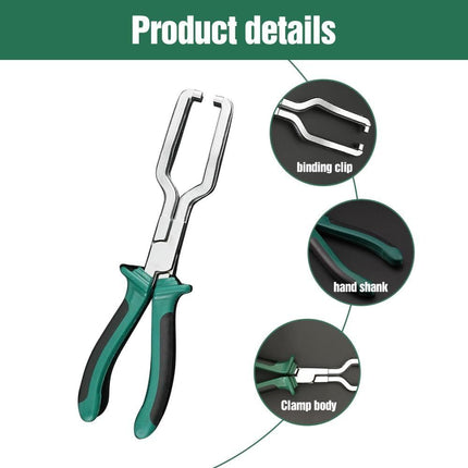 Electrical Disconnect Pliers, Fuel Line Pliers Automotive Electrical Connector Disconnect Pliers, Long Spark Plug Removal Pliers Car Fuel Feed Pipe Plier Universal Pipe Clip Repair Tool(1)