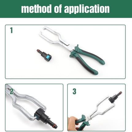 Electrical Disconnect Pliers, Fuel Line Pliers Automotive Electrical Connector Disconnect Pliers, Long Spark Plug Removal Pliers Car Fuel Feed Pipe Plier Universal Pipe Clip Repair Tool(1)