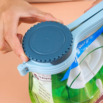 Bag Clip with Pour Spout, Food Bag Sealing Clip, Reusable Plastic Cap Sealer (4)