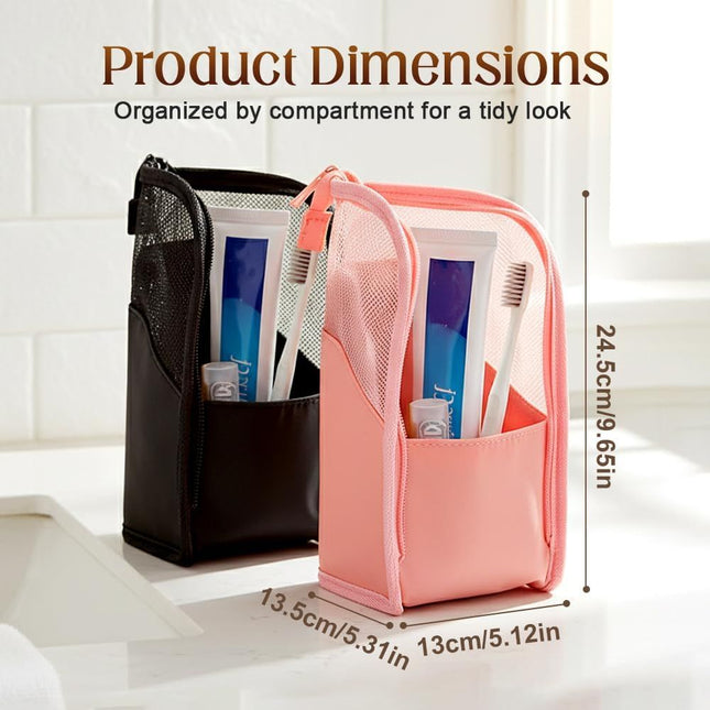 Standing Toiletry Bag 2026 New Portable Lightweight Travel Toiletry Bag Nylon Travel Toothbrush Storage (1 – product detail