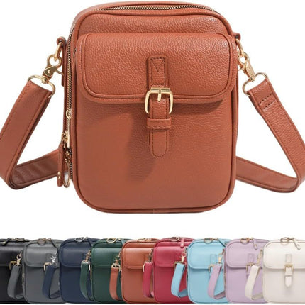 Vintage Large Capacity Messenger Bag, 2026 New Double Layer Large Capacity Messenger Bag Crossbody Leather Bag for Women