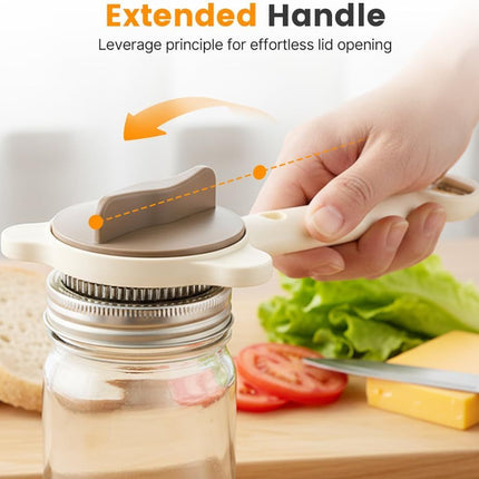 4-in-1 Jar Opener, 2026 New Adjustable Stainless Steel Jar & Bottle Opener Lid Remover for Weak Hands & Seniors, Can Opener with Ergonomic Handle, Friendly Kitchen Gadget (1)