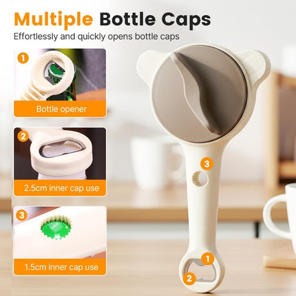 4-in-1 Jar Opener, 2026 New Adjustable Stainless Steel Jar & Bottle Opener Lid Remover for Weak Hands & Seniors, Can Opener with Ergonomic Handle, Friendly Kitchen Gadget (1)