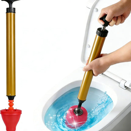 Multipurpose Household High Pressure Toilet Plunger, 2026 Upgraded Powerful Air Drain Unclogger Heavy Duty Plunger Auger Clog Remover Tool for Toilet Bathroom Drains (1 Pc)