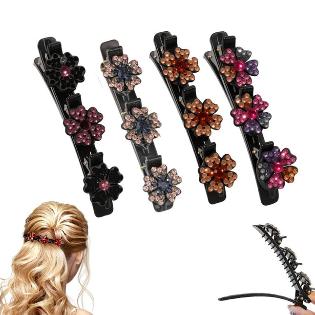 4 Pcs Sparkling Crystal Stone Braided Hair Clips for Women and Girls 2026 New Hair Braid V1258-DP02-F-838