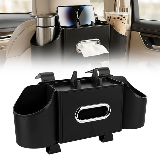 4-in-1 Car Backseat Organizer with Cup Holder 2026 Upgraded Multifunctional Car Back Seat Organizer with