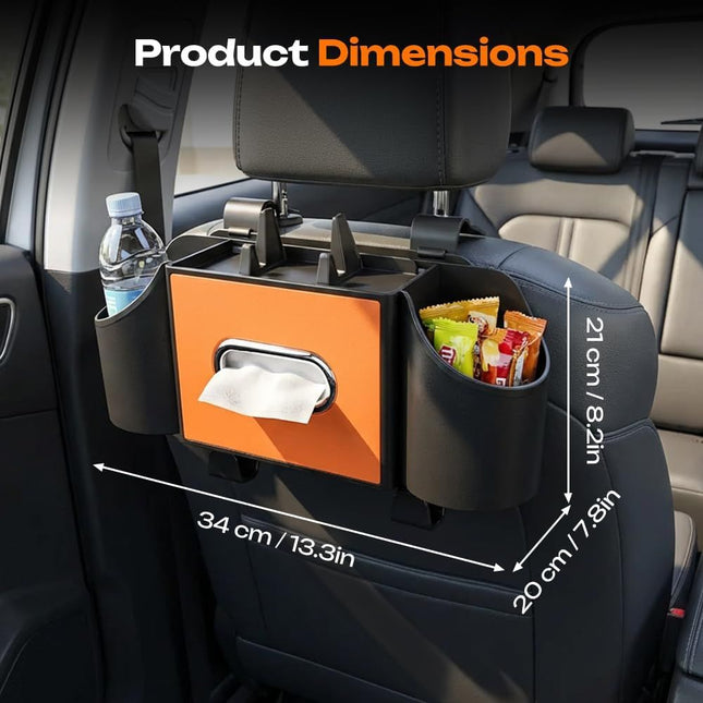 4-in-1 Car Backseat Organizer with Cup Holder 2026 Upgraded Multifunctional Car Back Seat Organizer with – product detail