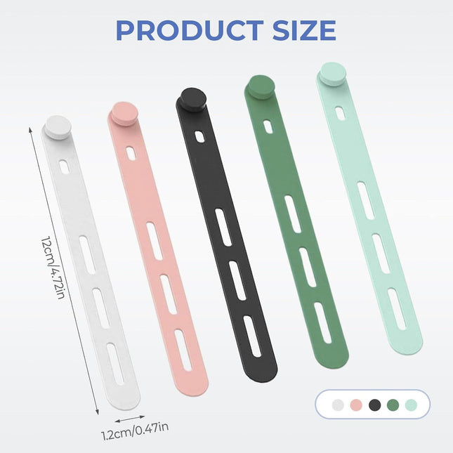 10 Pack Reusable Silicone Cable – product detail
