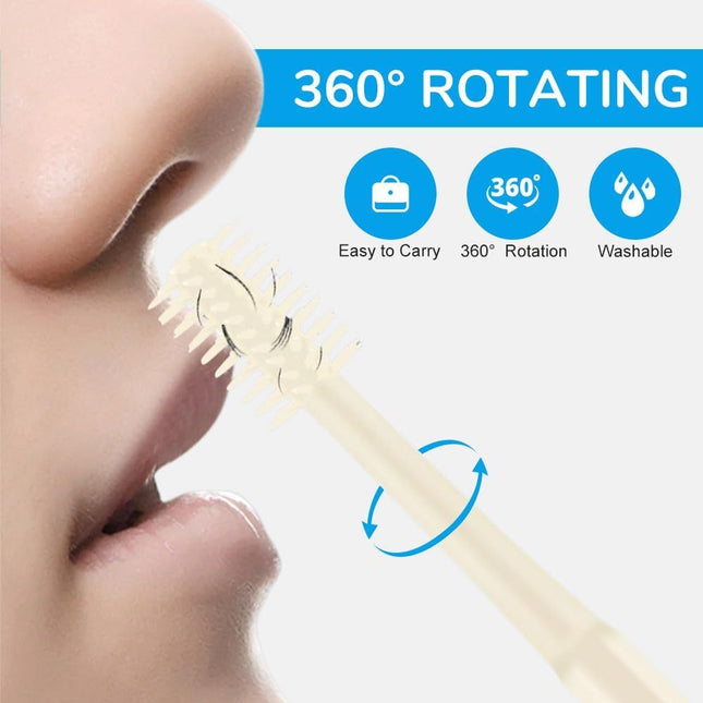2-in-1 Nose Hair Trimmer for Men & Women Manual 360 Degree Rotating Multifunctional Nasal Hair Cutter & – product detail