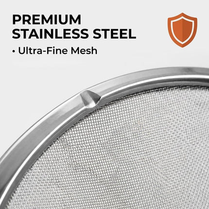 Stainless Steel Grease Splatter Guard, 11-Inch Fine Mesh Cover with Adjustable Comfort Grip Handle, Oil Splash Screen for Frying Pan, Cooking Pots, Skillet (1)