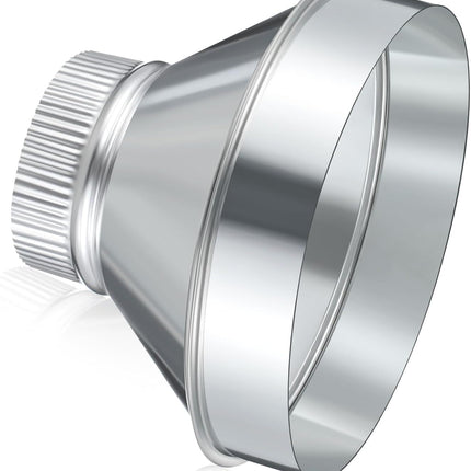 8 Inch to 4 Inch Duct Reducer Increaser Galvanized Steel Air Duct Adapter Round Crimped Pipe Connector Fitting Coupling for HVAC Ventilation Systems
