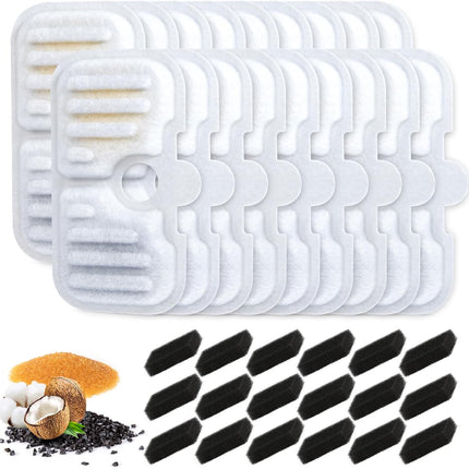 18 Set Cat Water Fountain Filter Replacement Compatible with PETLIBRO Dockstream Cat Water Fountain PLWF005/PLWF105/PLWF115