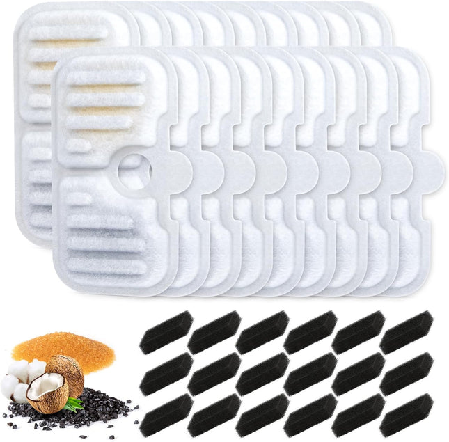 18 Set Cat Water Fountain Filter Replacement Compatible with PETLIBRO Dockstream Cat Water Fountain