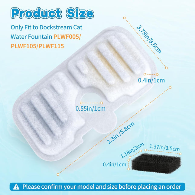 18 Set Cat Water Fountain Filter Replacement Compatible with PETLIBRO Dockstream Cat Water Fountain – product detail