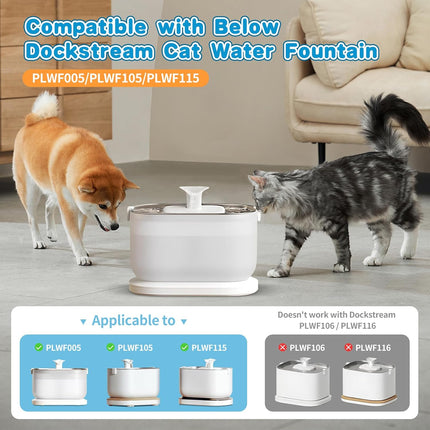 18 Set Cat Water Fountain Filter Replacement Compatible with PETLIBRO Dockstream Cat Water Fountain PLWF005/PLWF105/PLWF115