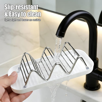 Shower Soap Shampoo Bar Holder, Stainless Steel Self Draining Bathroom Soap Dish Holder with Water Tray, Shower Caddy for Shampoo Bars, Conditioner Bars & Soap (7.4"×3.2")