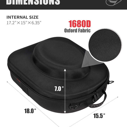 Hat Box for Travel - Crush Proof Cowboy Hat Holder Storage, Hard Travel Hat Carrier Case for Cowboy, Panama & Tweed Hats - Carrying Handle, Luggage Straps & Shoulder - Large