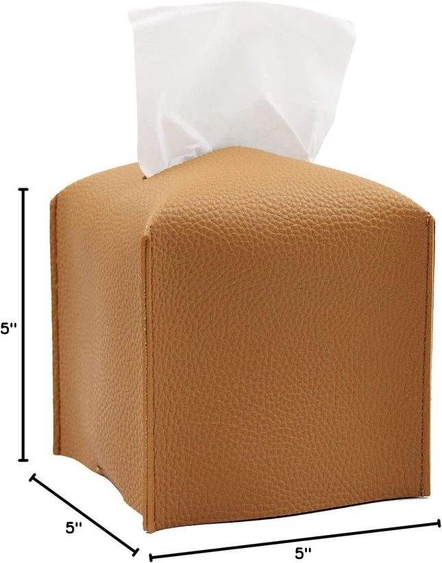 Tissue Box Cover Modern PU Leather Tissue Box Holder – product detail