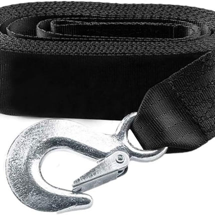 Trailer Winch Strap 2" x 20' with Safety Snap Hook 10000 lbs for Towing Vehicles, Boats and Jet Ski | Polyester | Longer Warranty