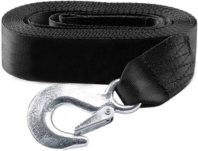 Trailer Winch Strap 2 x 20' with Safety Snap Hook 10000 lbs for Towing Vehicles Boats and Jet Ski Polyester